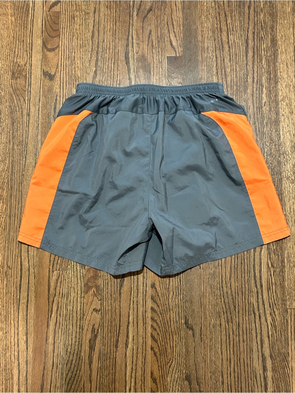 Nike Fit Dry Gray Orange Lined Running Shorts Men’s Large Athletic - Picture 2 of 7